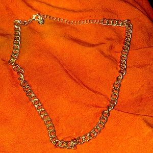 17" with Extender Gold Curb Link Chain Necklace